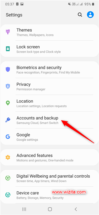 How to remove Google account from Android phone - Step - 1 - 2