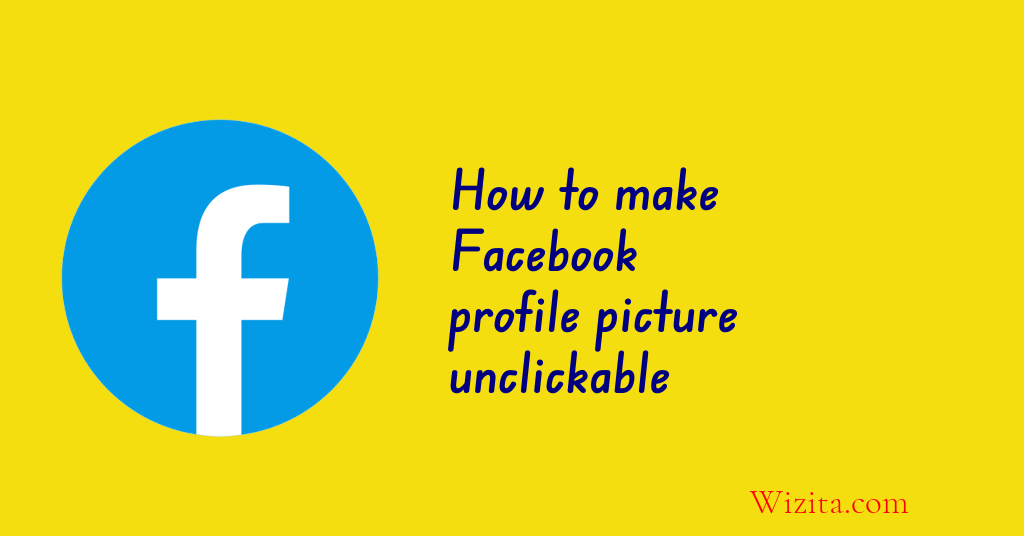 How to make facebook profile picture unclickable