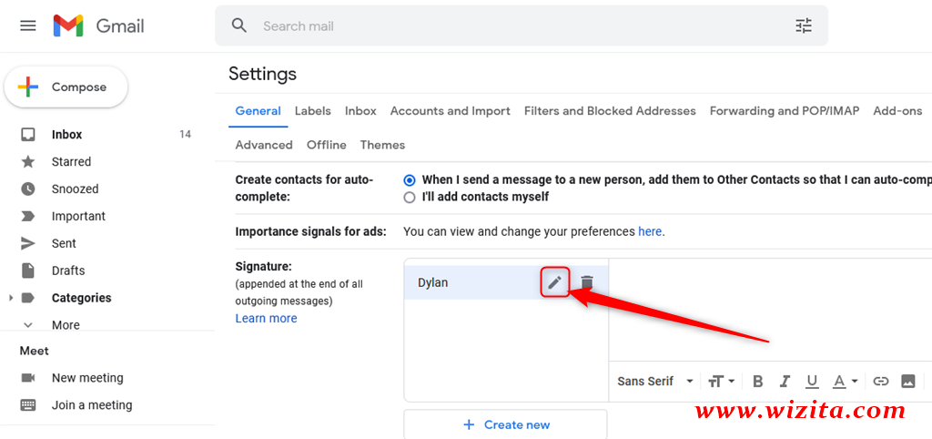 How to change Gmail Signature - Step - 1 - 10