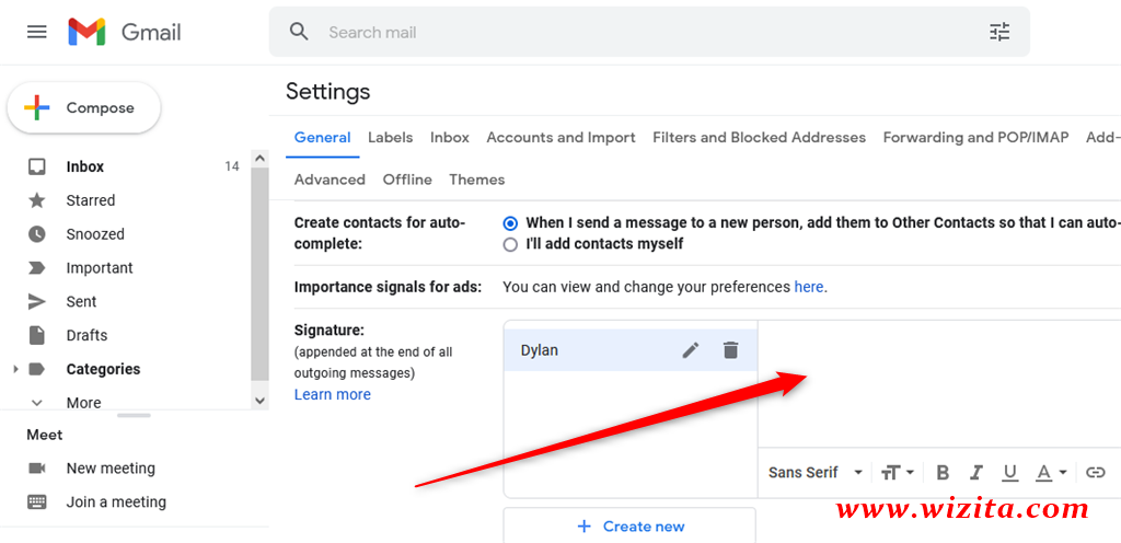 How to change Gmail Signature - Step - 1 - 12