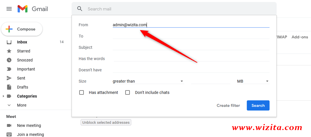 How to whitelist an email in Gmail - Step - 1 - 6